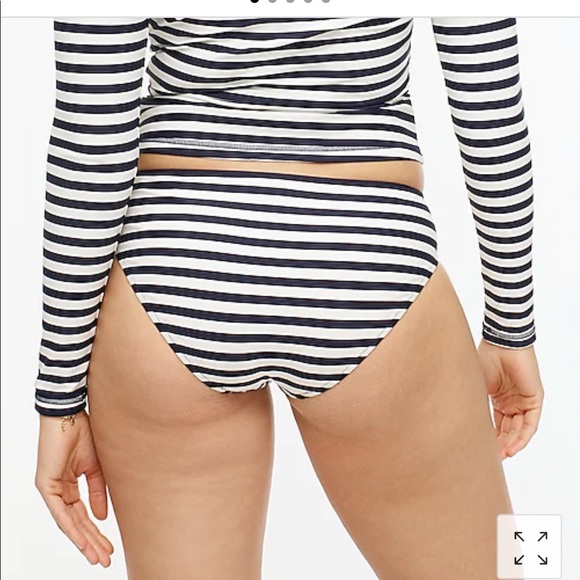 J Crew Women’s Red/White Striped Bikini Bottom-Size Medium - Picture 6 of 6